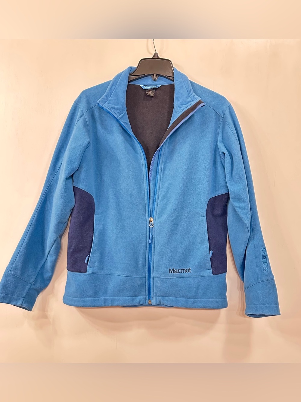 Marmot Windstopper Fleece Jacket Women’s Size L Blue READ